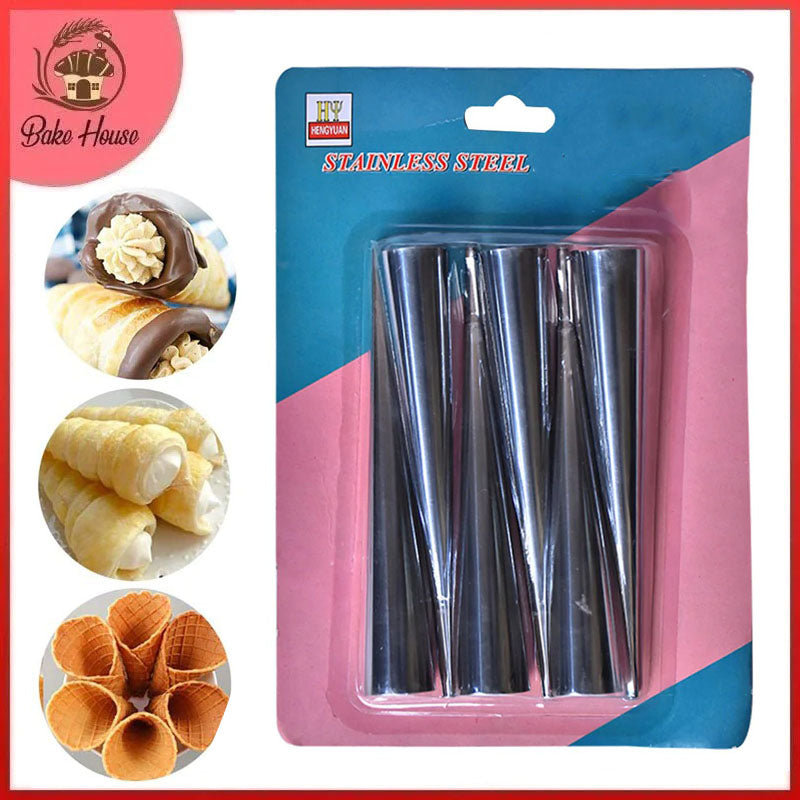 Cream Roll Cones Extra Large 6Pcs Set Stainless Steel
