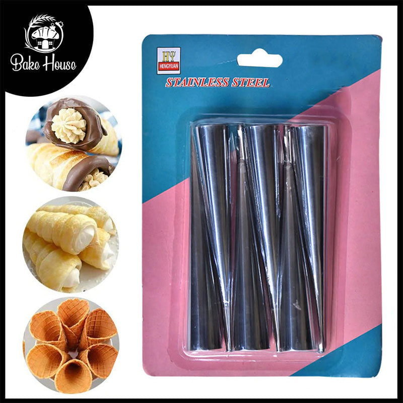 Cream Roll Cones Extra Large 6Pcs Set Stainless Steel