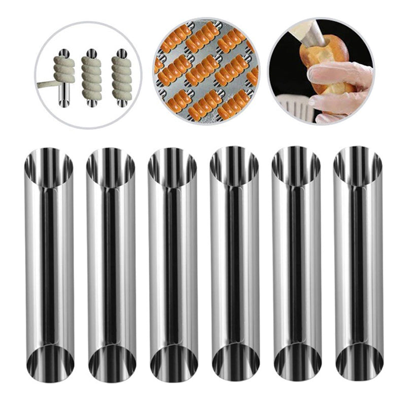 Croissant Making Tube Stainless Steel 6Pcs Set