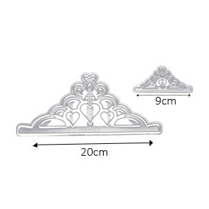 Crown Fondant Cake Cutter 2Pcs Set Plastic