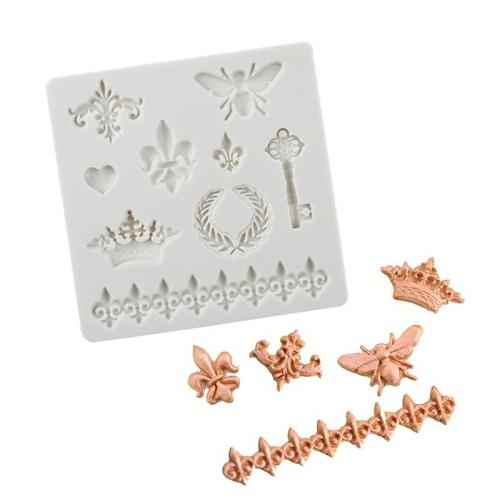 Crown & Key Silicone Fondant & Chocolate Mold