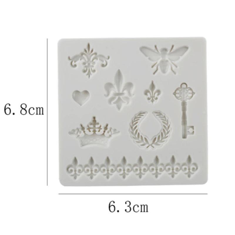 Crown & Key Silicone Fondant & Chocolate Mold
