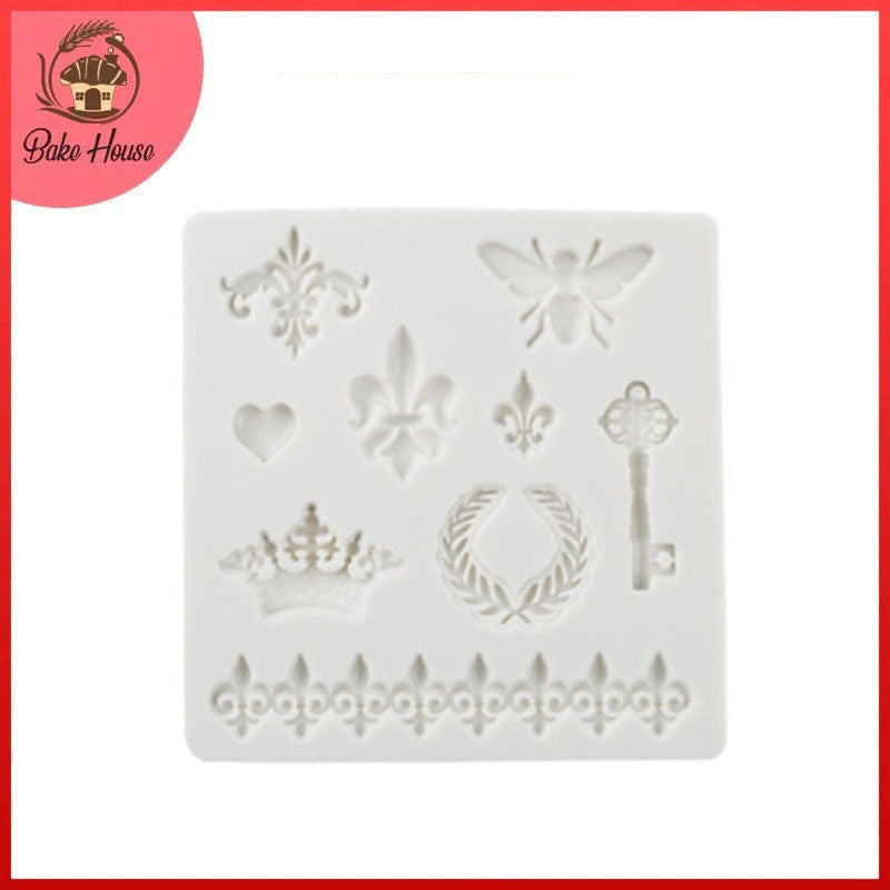 Crown & Key Silicone Fondant & Chocolate Mold