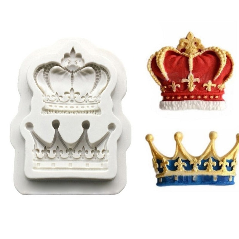 Crown Silicone Fondant & Chocolate Mold 2 Cavity