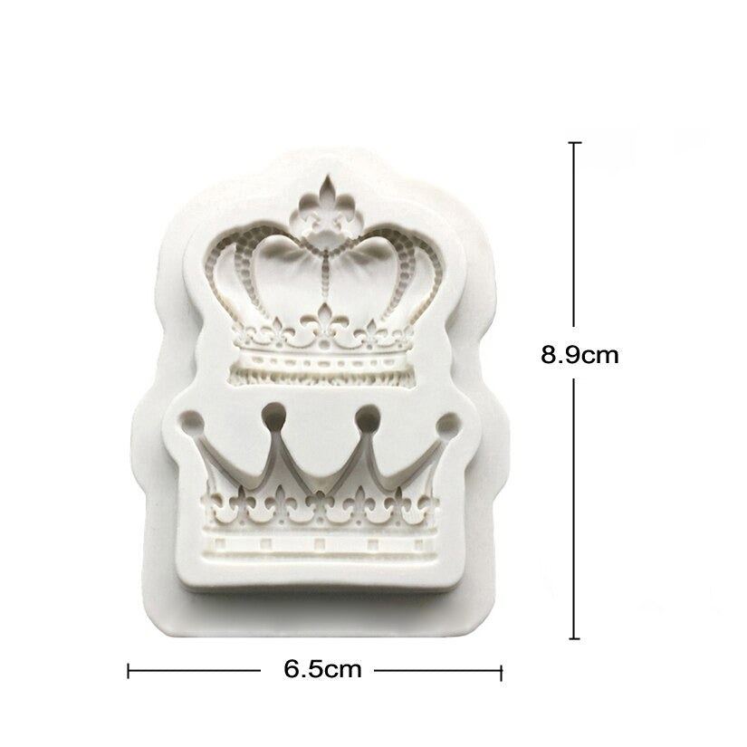 Crown Silicone Fondant & Chocolate Mold 2 Cavity