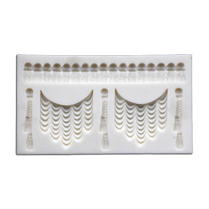 Curtain Silicone Lace Cake Border Fondant Mold