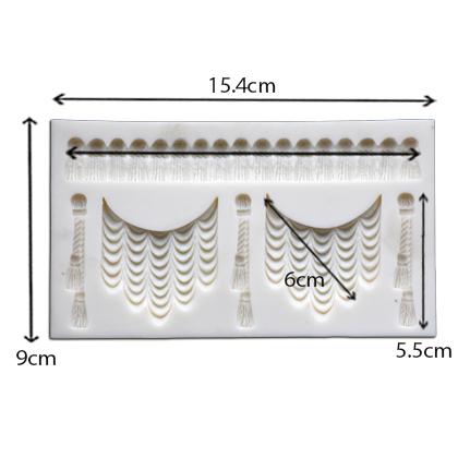 Curtain Silicone Lace Cake Border Fondant Mold