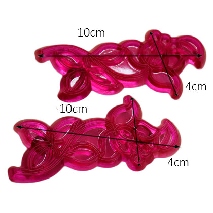 Cutwork Rose Fondant Cutter 2Pcs Set Plastic