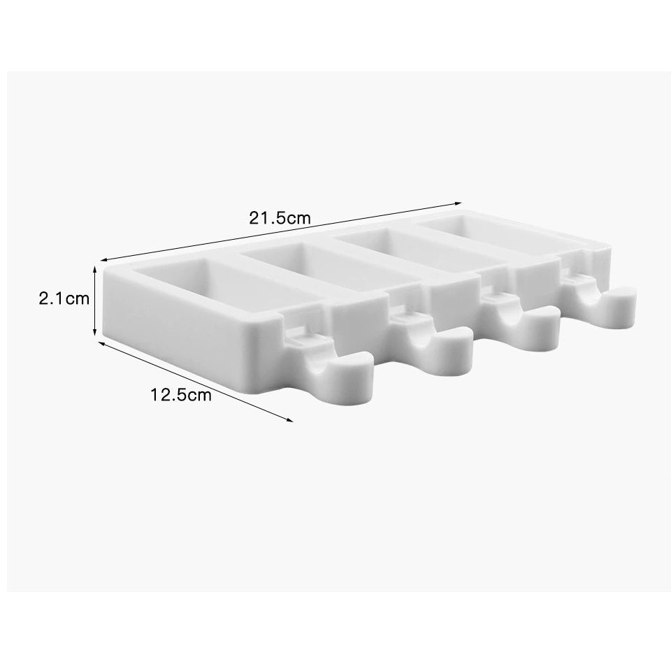 Semicylinder Shape Popsicle Mold Silicone 4 Cavity