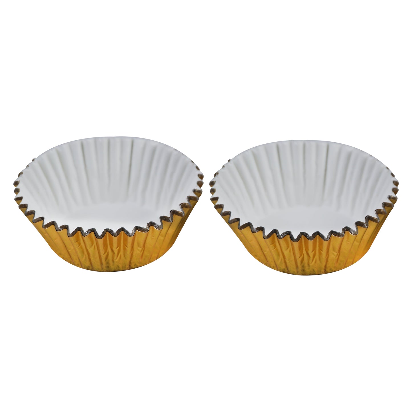 Golden 50 Pcs Paper Baking Cupcake Muffin Liners, Wrappers 7.5cm
