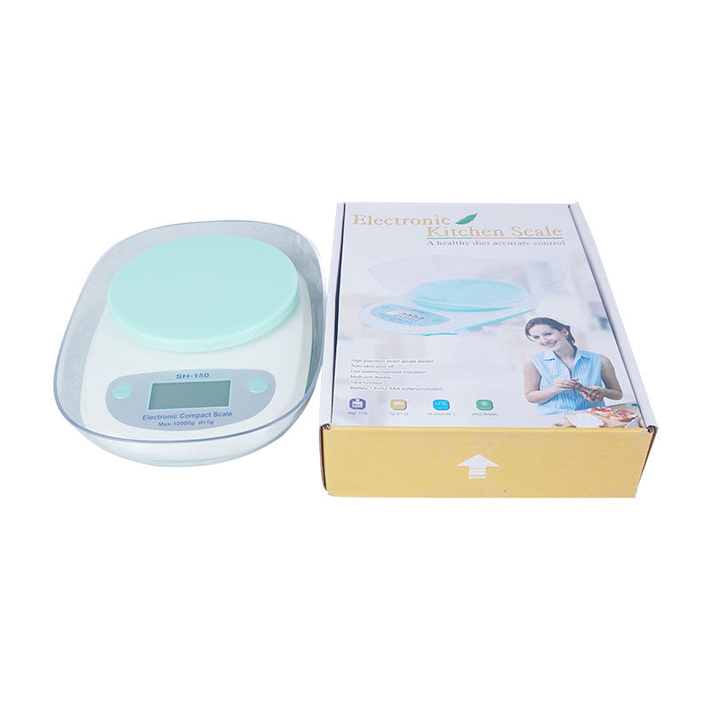 Electronic Digital Kitchen Weight Scale With Plastic Bowl (SH-150) Weighs Max 10kg