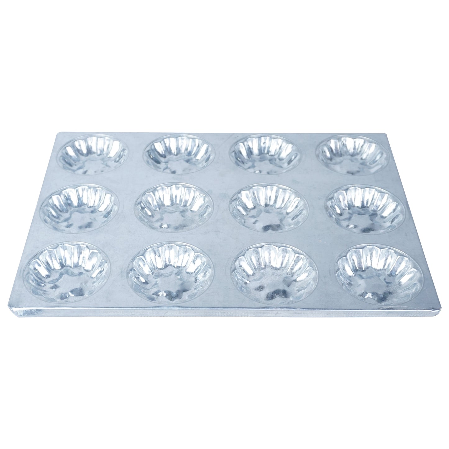 Tart Mold Tray Silver 12 Cavity Design 03