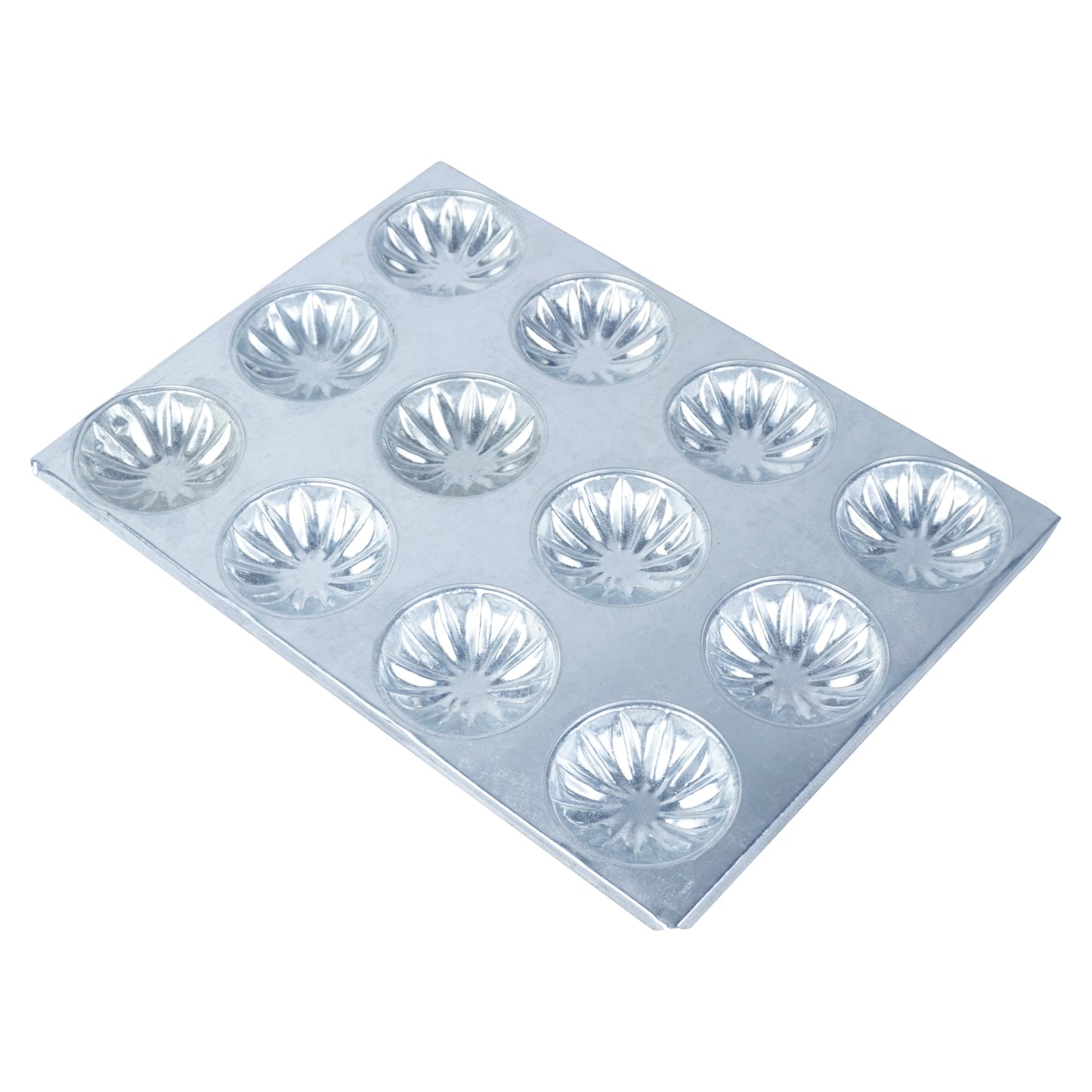 Tart Mold Tray Silver 12 Cavity Design 02