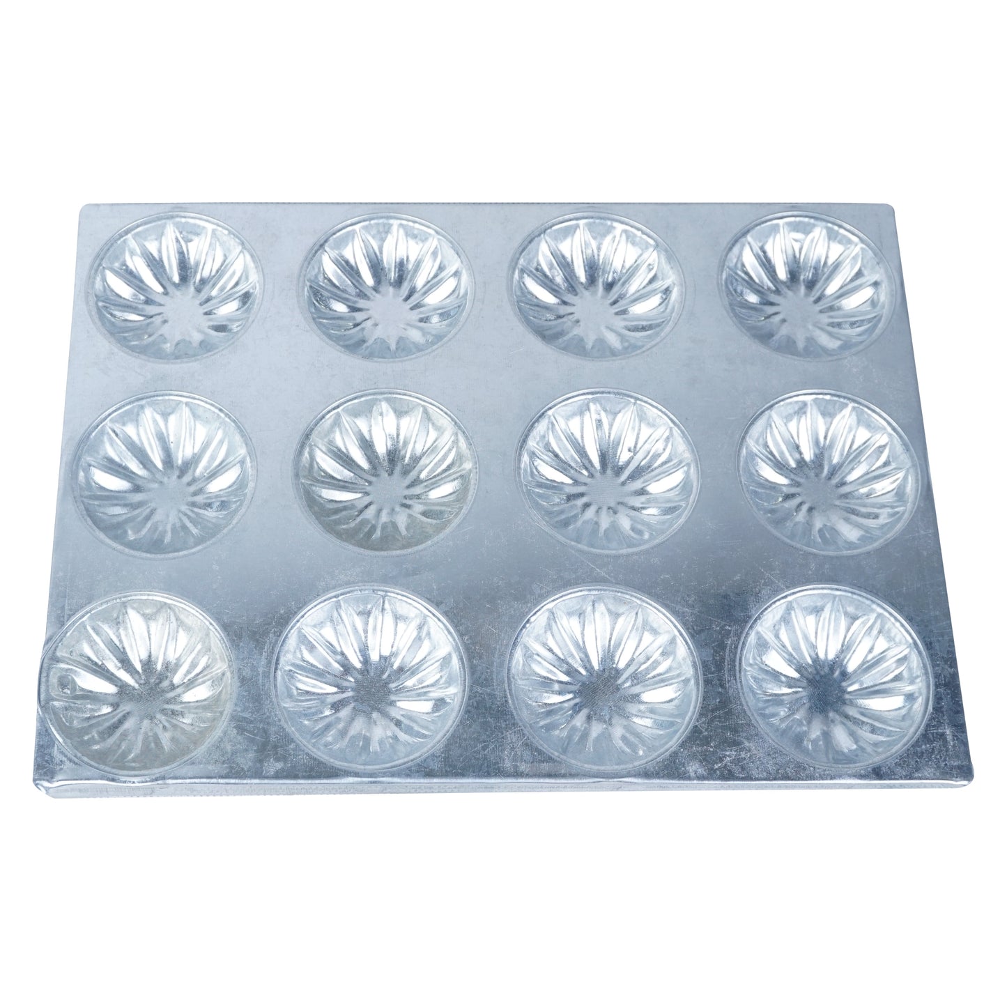 Tart Mold Tray Silver 12 Cavity Design 02