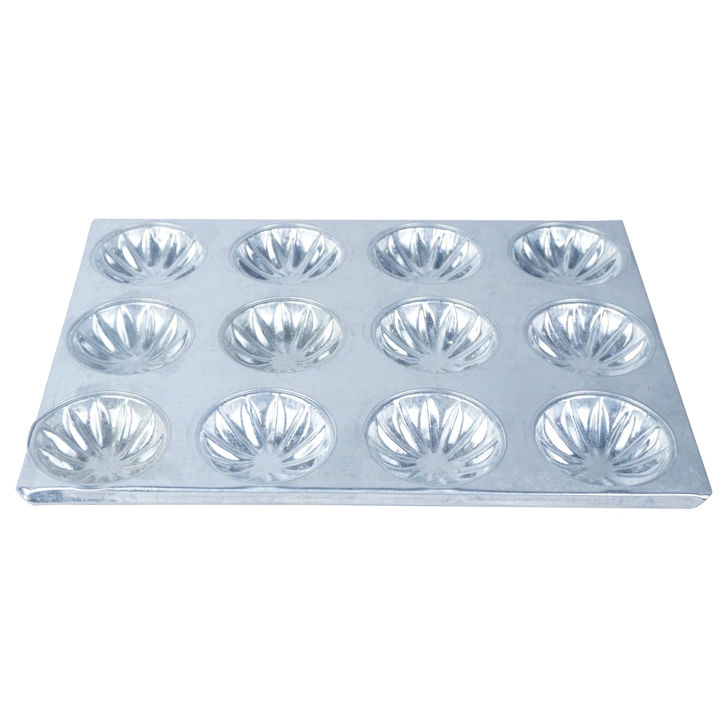 Tart Mold Tray Silver 12 Cavity Design 02