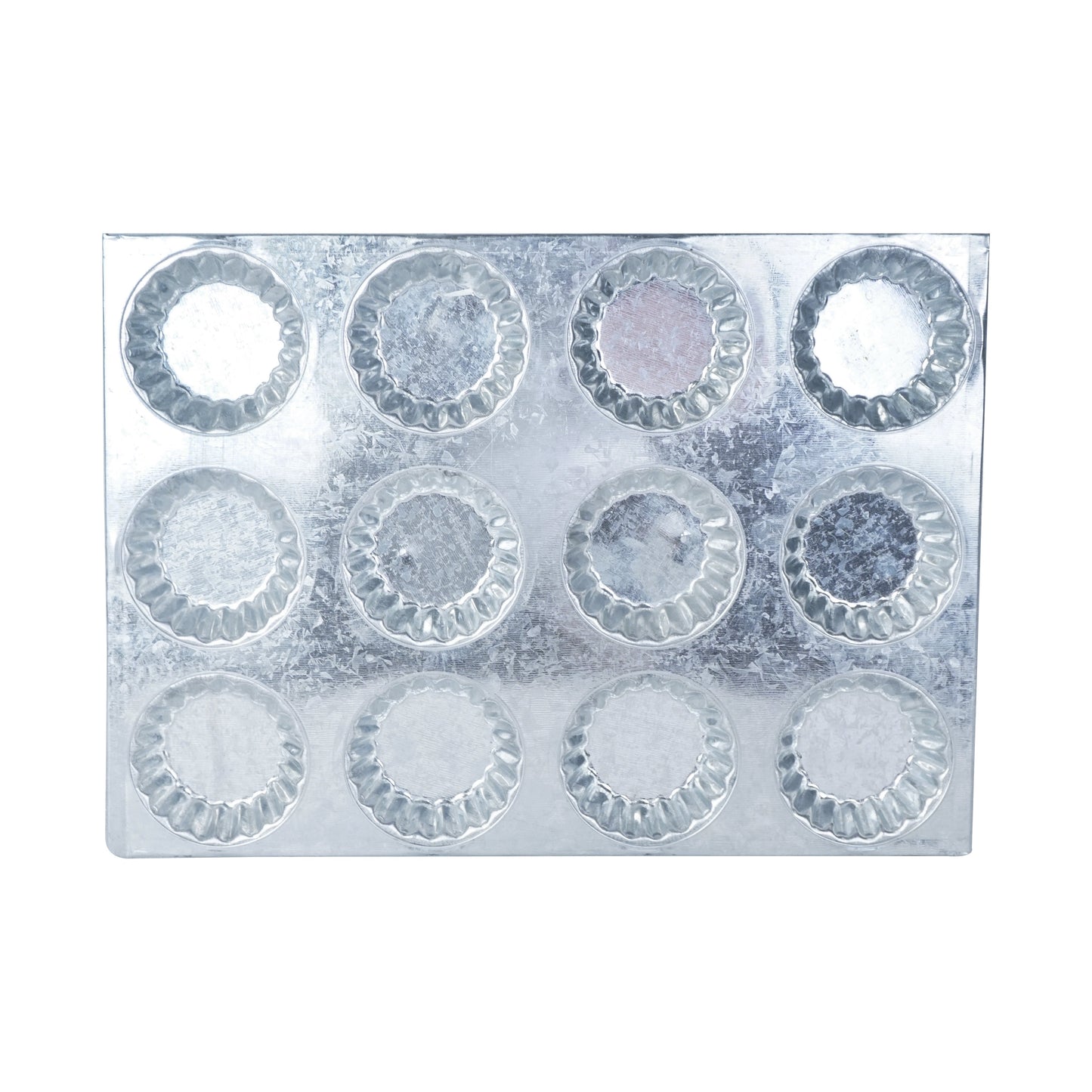 Tart Mold Tray Silver 12 Cavity Design 01