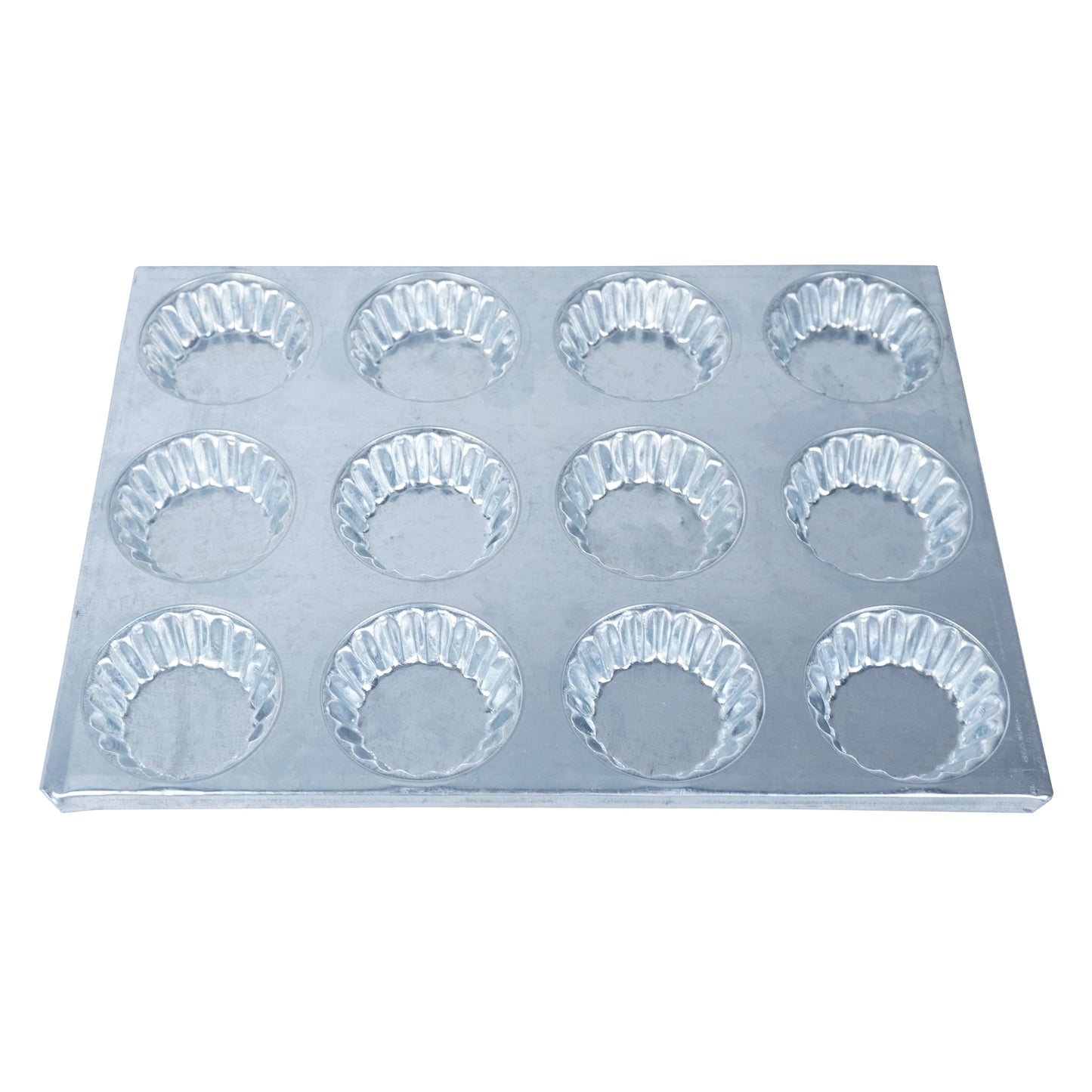 Tart Mold Tray Silver 12 Cavity Design 01