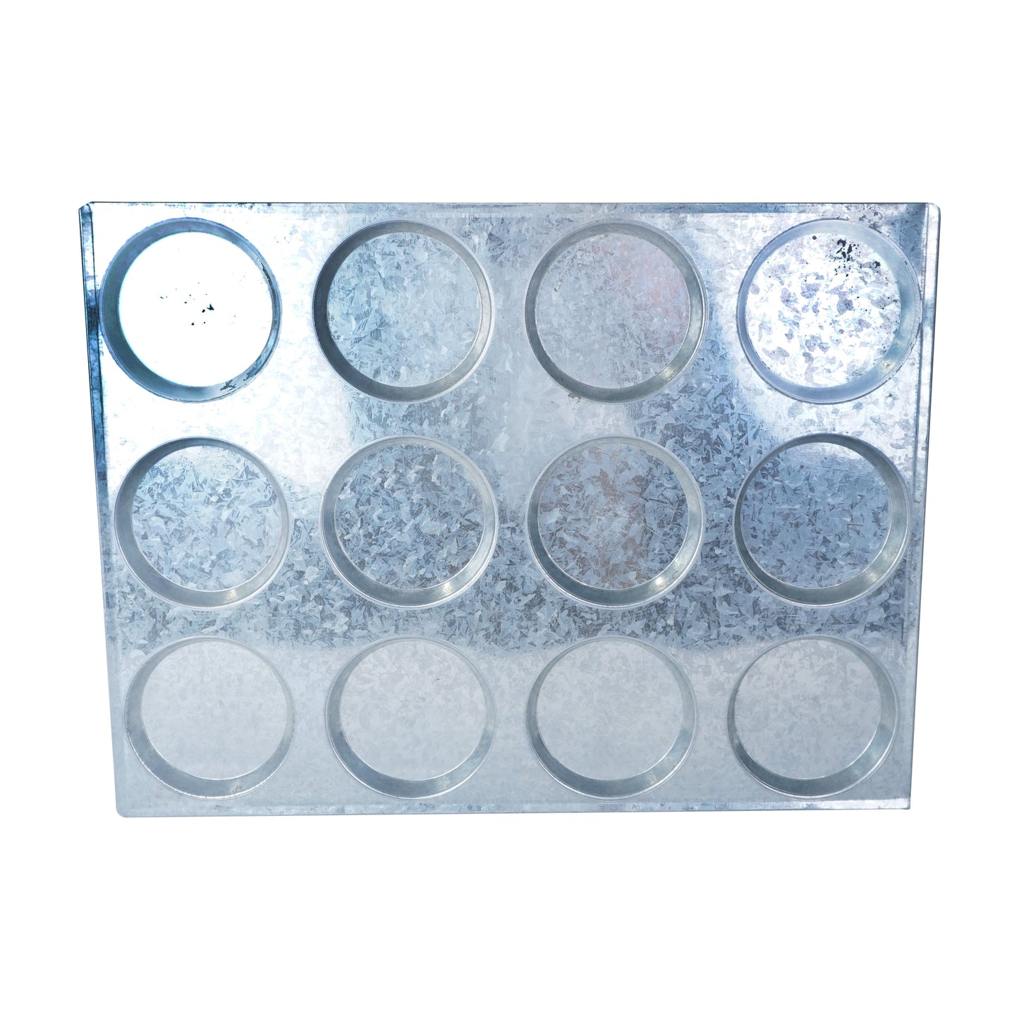 Burger Bun Baking Tray Silver 12 Cavity
