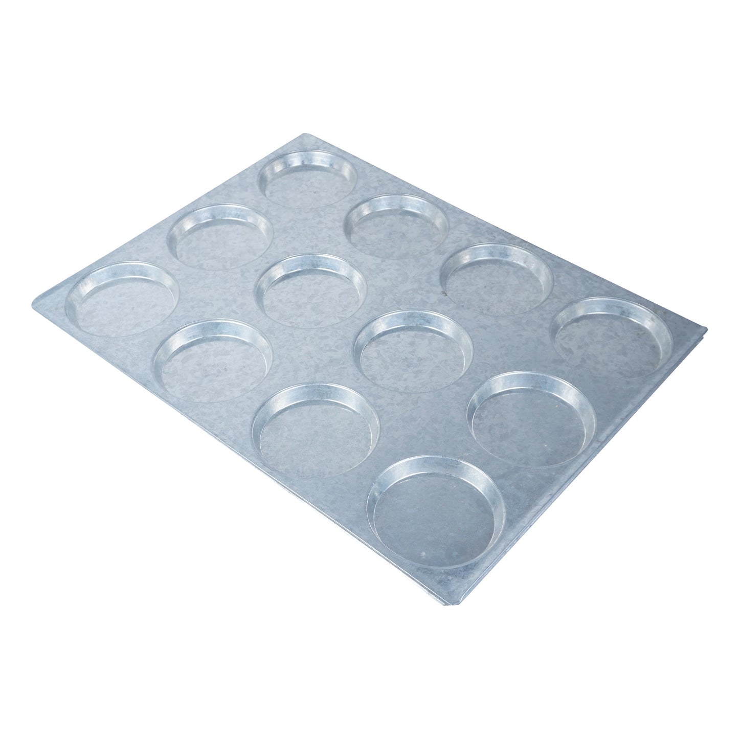 Burger Bun Baking Tray Silver 12 Cavity