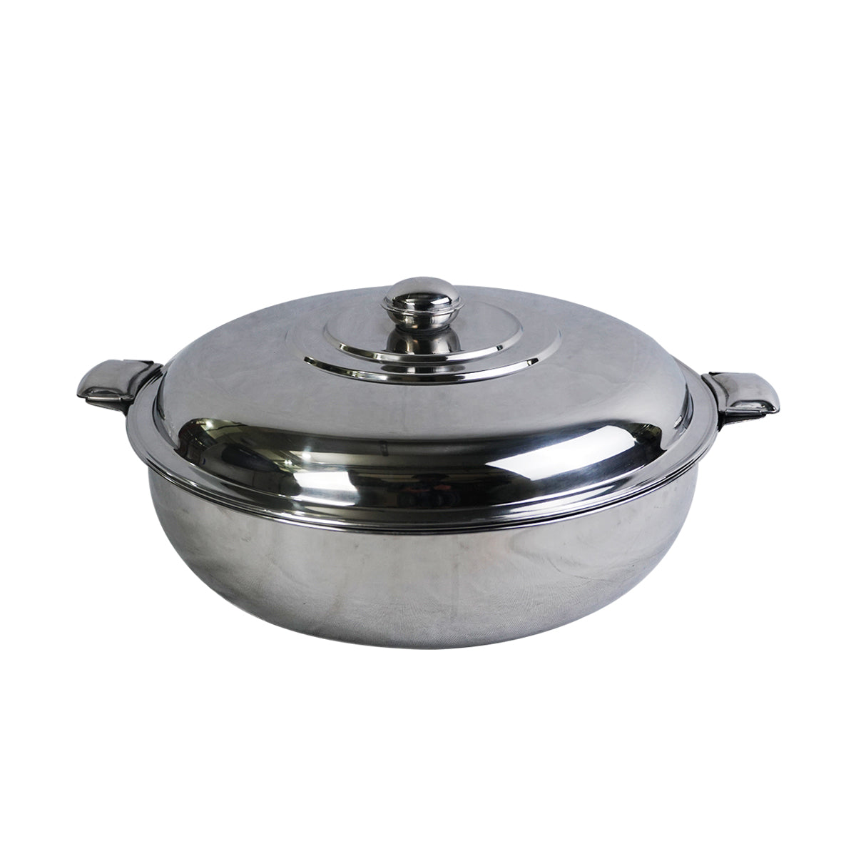 Stainless Steel Hot Pot 24cm Diameter with Sliding Lock Steel Lid (3.1 Litre)
