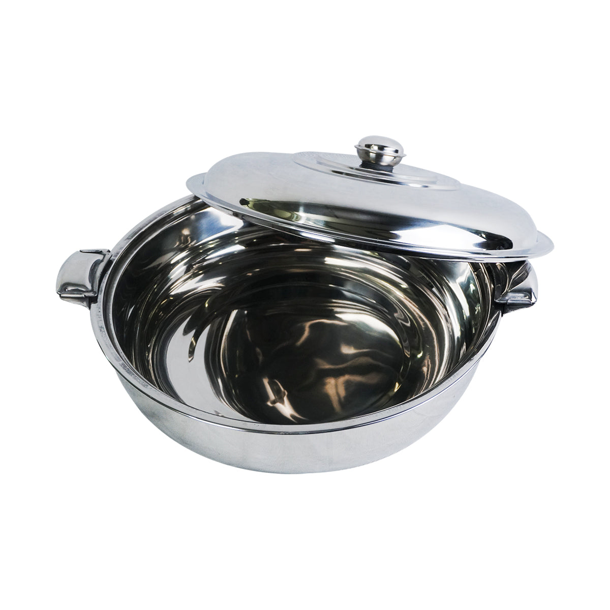 Stainless Steel Hot Pot 24cm Diameter with Sliding Lock Steel Lid (3.1 Litre)