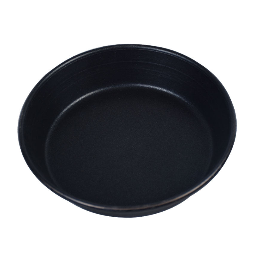 Pizza Pan Non Stick Iron 7 Inch with Plastic Lid