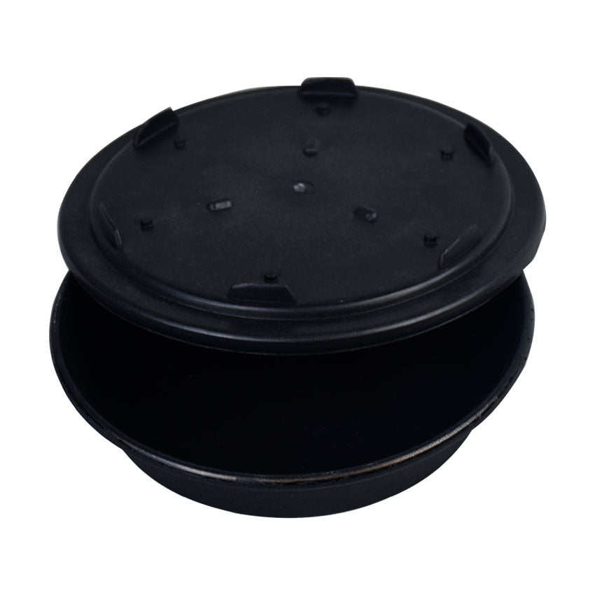 Pizza Pan Non Stick Iron 7 Inch with Plastic Lid