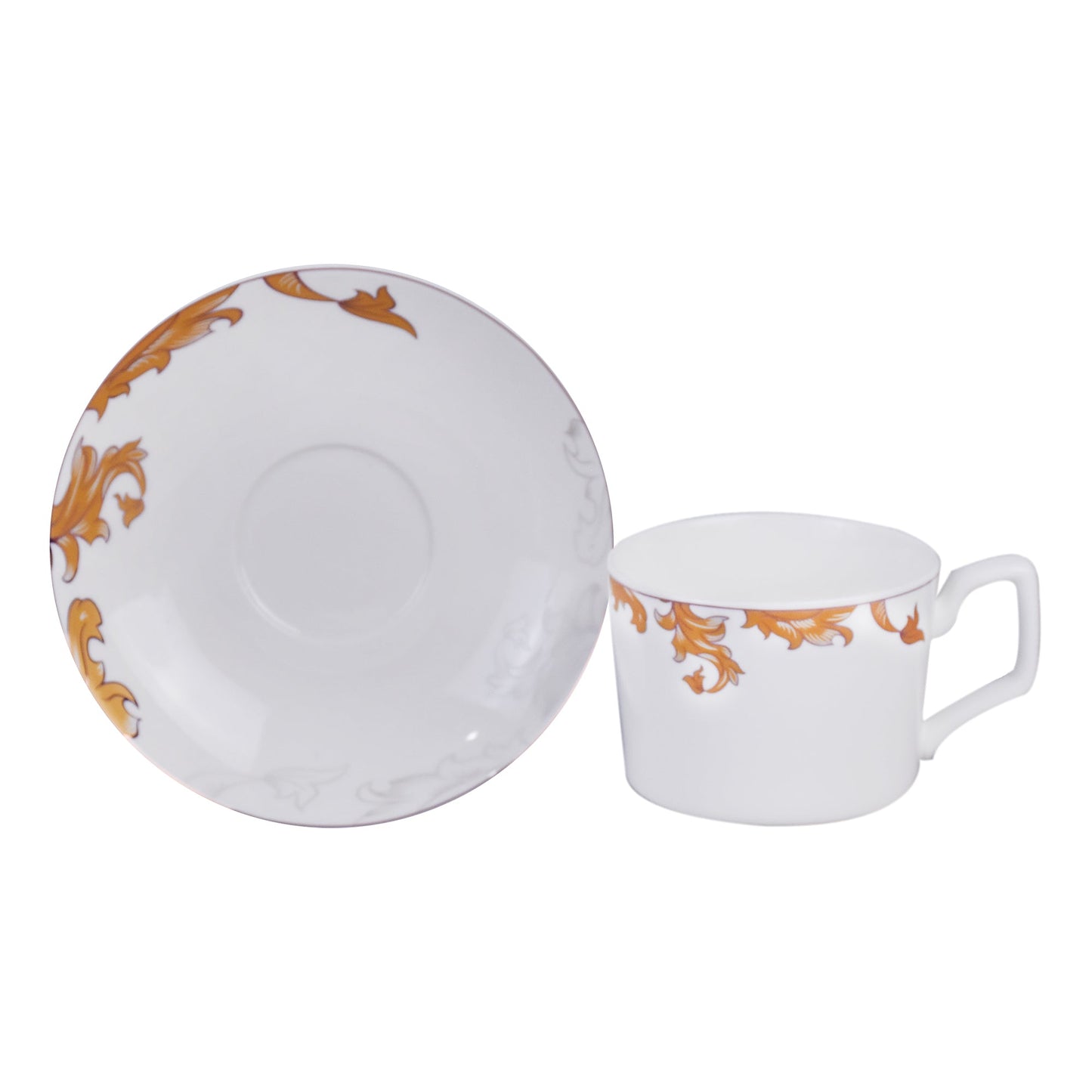 Tea, Coffee Drinking Cups And Saucers 12 Pcs Set (Design 02)