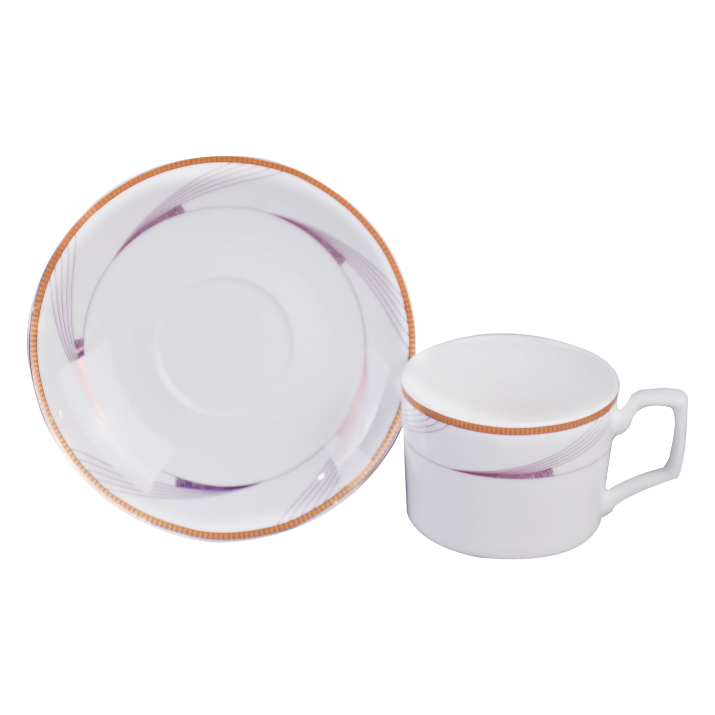 Tea, Coffee Drinking Cups And Saucers 12 Pcs Set (Design 01)