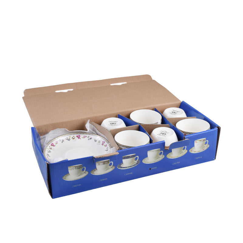 Tea, Coffee Drinking Cups And Saucers 12 Pcs Set (Design 07)