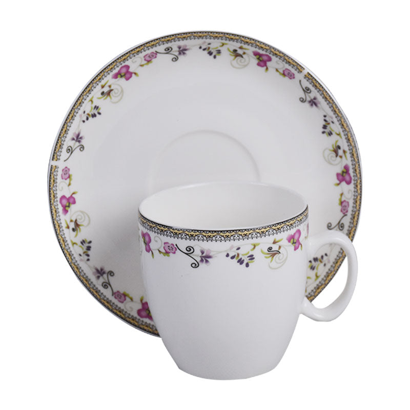 Tea, Coffee Drinking Cups And Saucers 12 Pcs Set (Design 07)