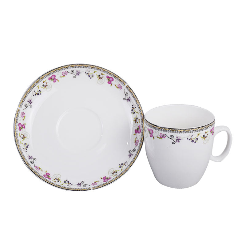 Tea, Coffee Drinking Cups And Saucers 12 Pcs Set (Design 07)