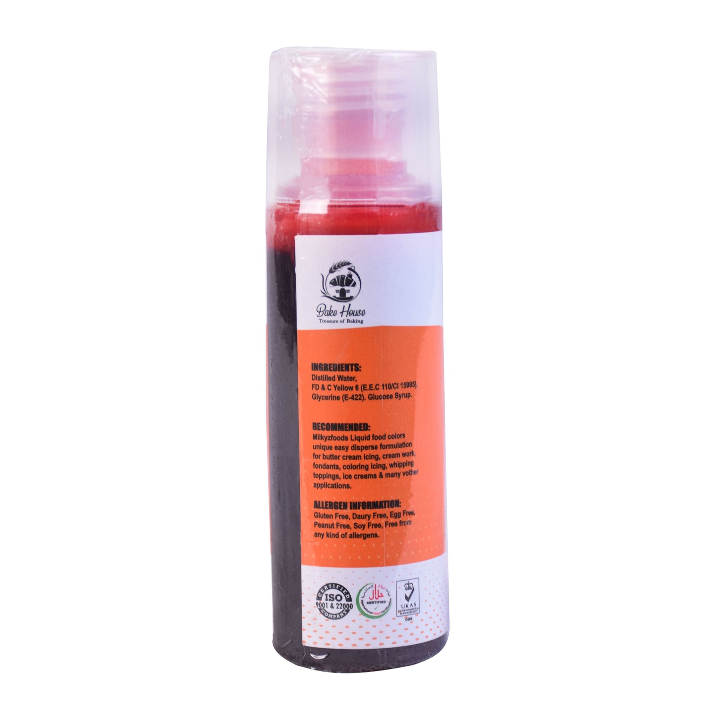 Milkyz Food Liquid Food Color Bright Orange 120ML Bottle