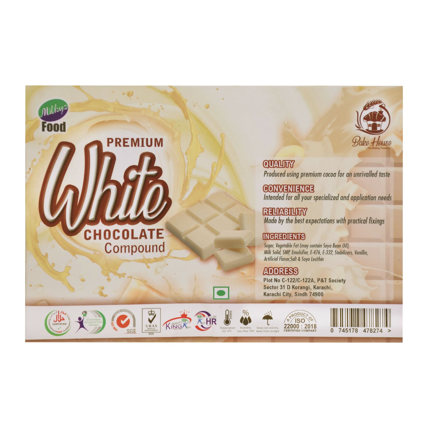 Milkyz Food Premium White Chocolate Compound 1KG Pack
