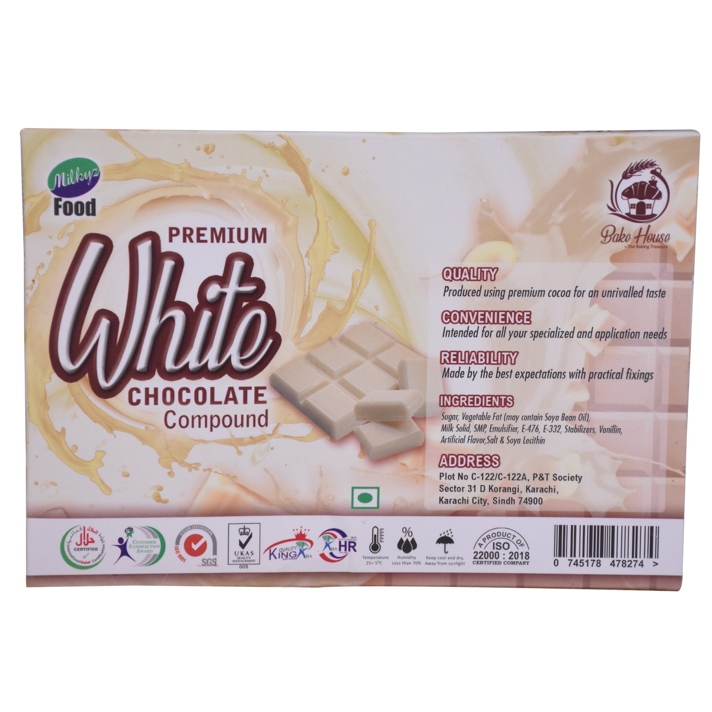 Milkyz Food Premium White Chocolate Compound 500g Pack