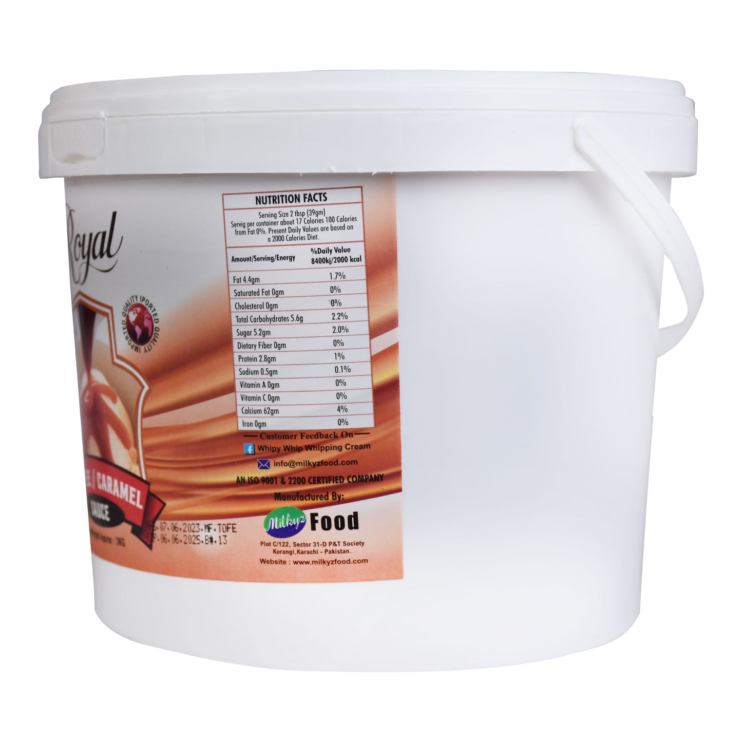 Milkyz Food Royal Toffee / Caramel Sauce 3KG Bucket