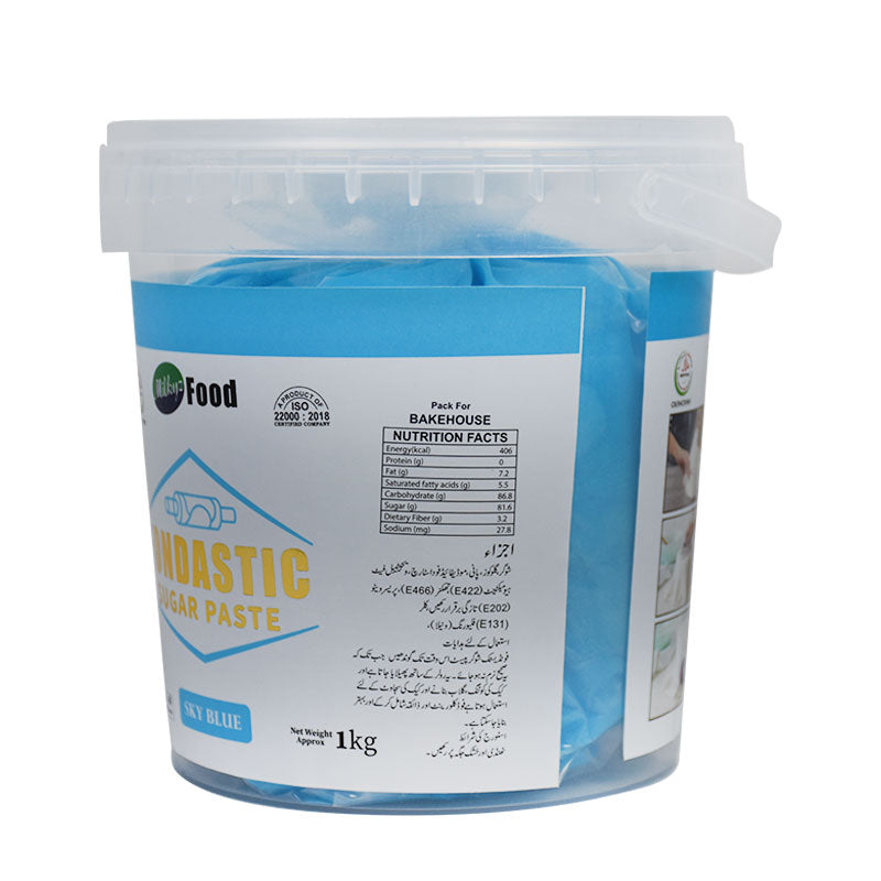 Milkyz Food Fondastic Sky Blue Fondant Sugar Paste 1kg