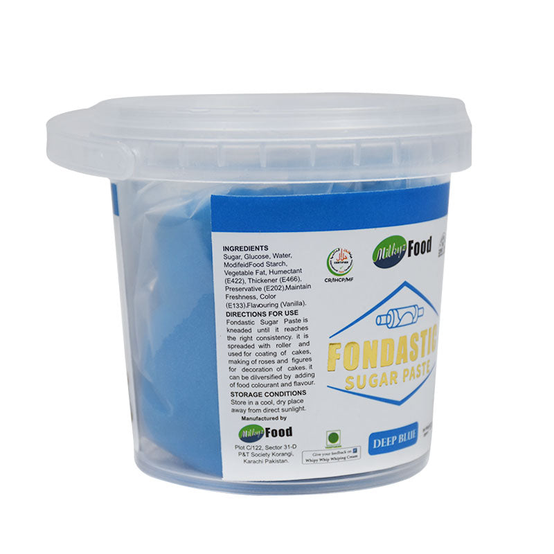 Milkyz Food Fondastic Deep Blue Fondant Sugar Paste 500gm