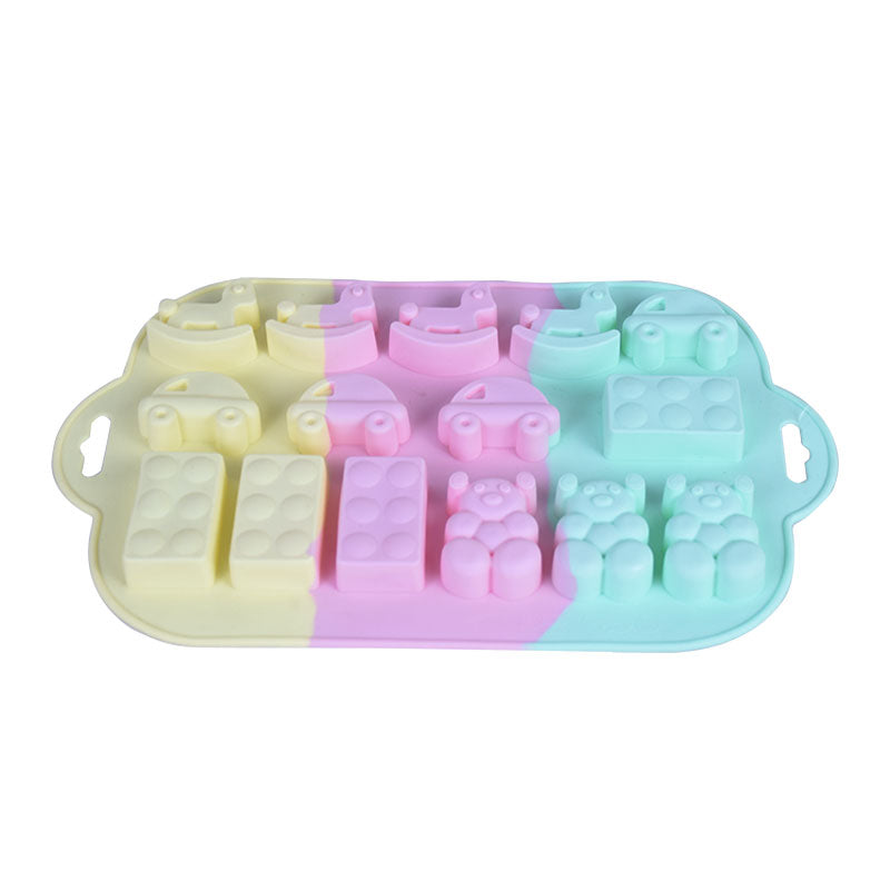 Big Size Toys Theme Silicone Chocolate And Candy Mold 15 Cavity