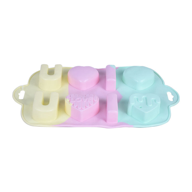 I Love U And Multi Design Hearts Silicone Fondant And Chocolate Mold