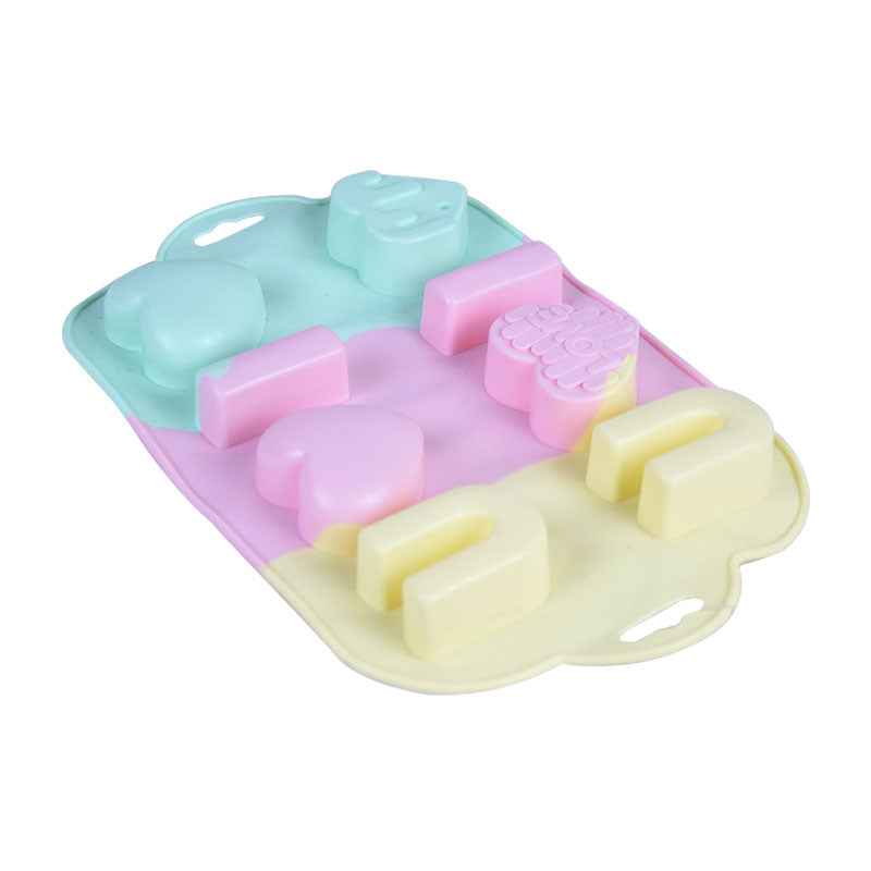 I Love U And Multi Design Hearts Silicone Fondant And Chocolate Mold