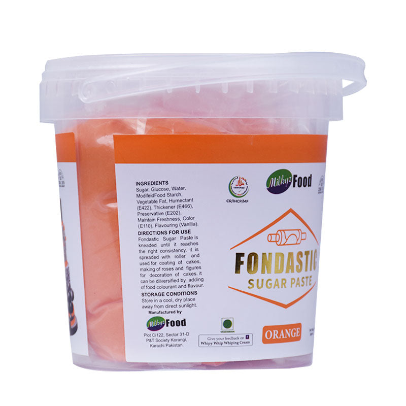 Milkyz Food Fondastic Orange Fondant Sugar Paste 1Kg