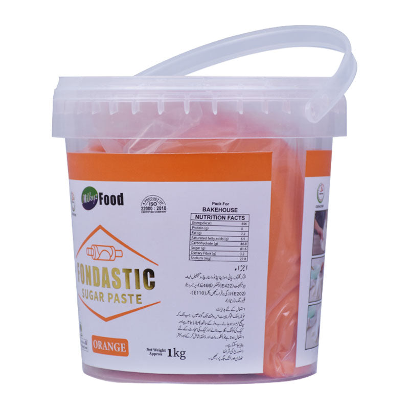 Milkyz Food Fondastic Orange Fondant Sugar Paste 1Kg