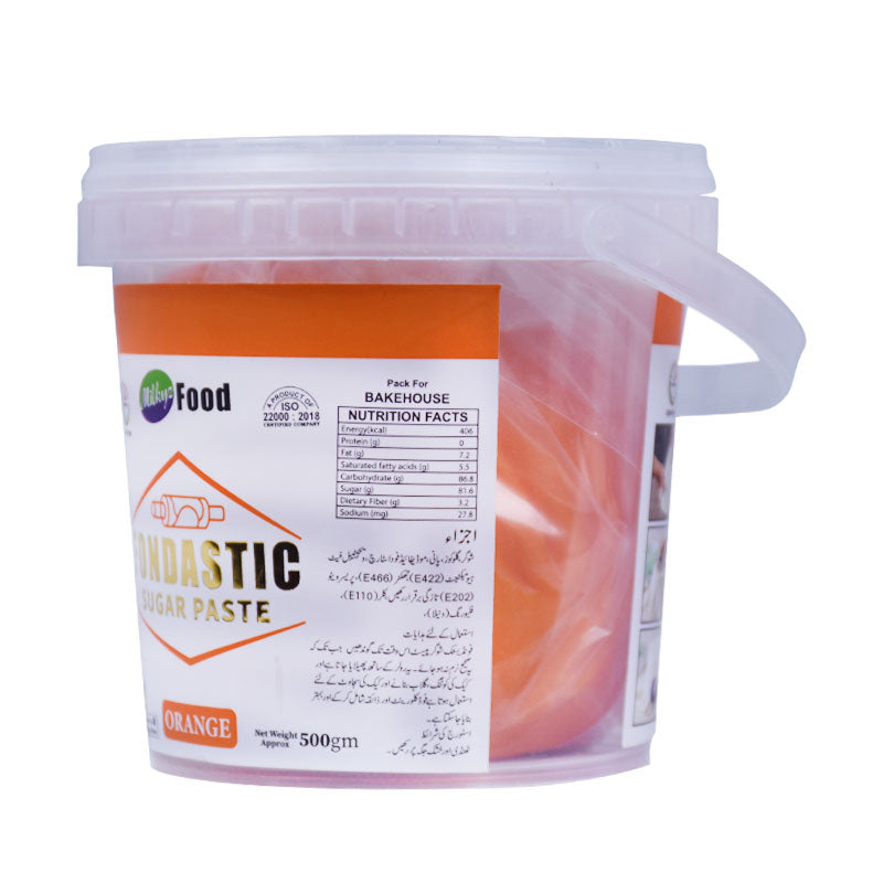 Milkyz Food Fondastic Orange Fondant Sugar Paste 500gm