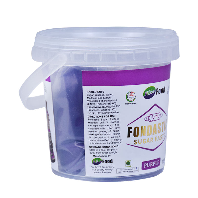 Milkyz Food Fondastic Purple Fondant Sugar Paste 500gm
