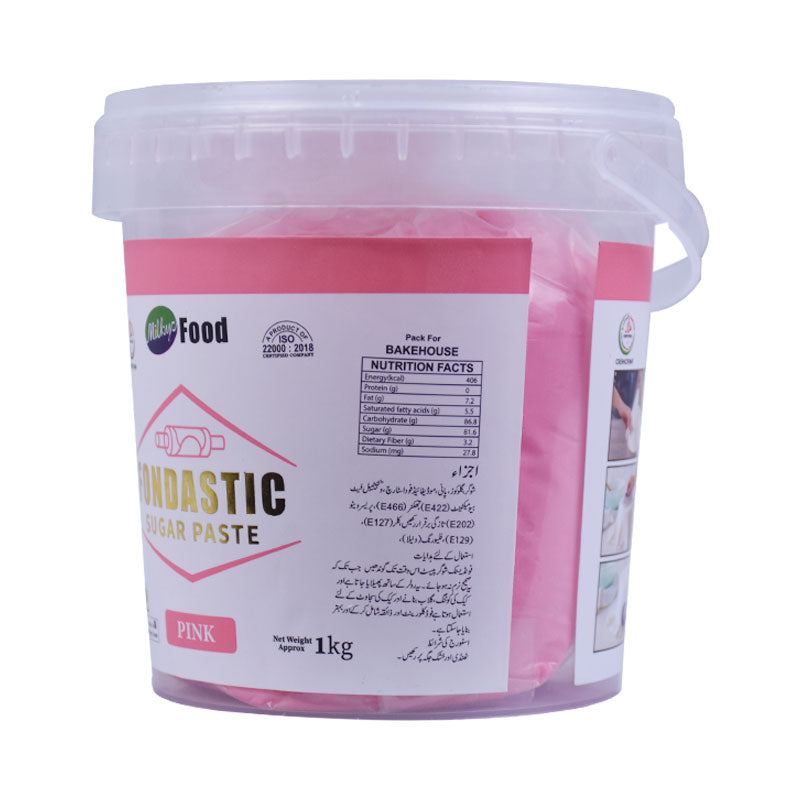 Milkyz Food Fondastic Pink Fondant Sugar Paste 1Kg