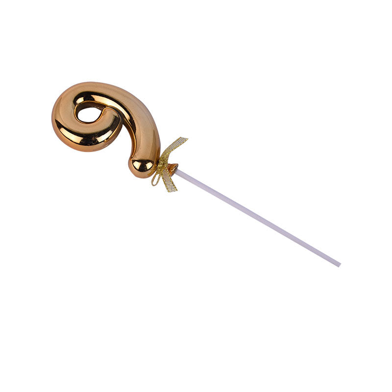 Birthday Anniversary Cake Decoration Number Topper 9 (Nine) Golden