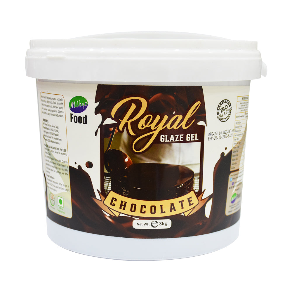 Milkyz Food Royal Chocolate Glaze Gel 3KG Bucket