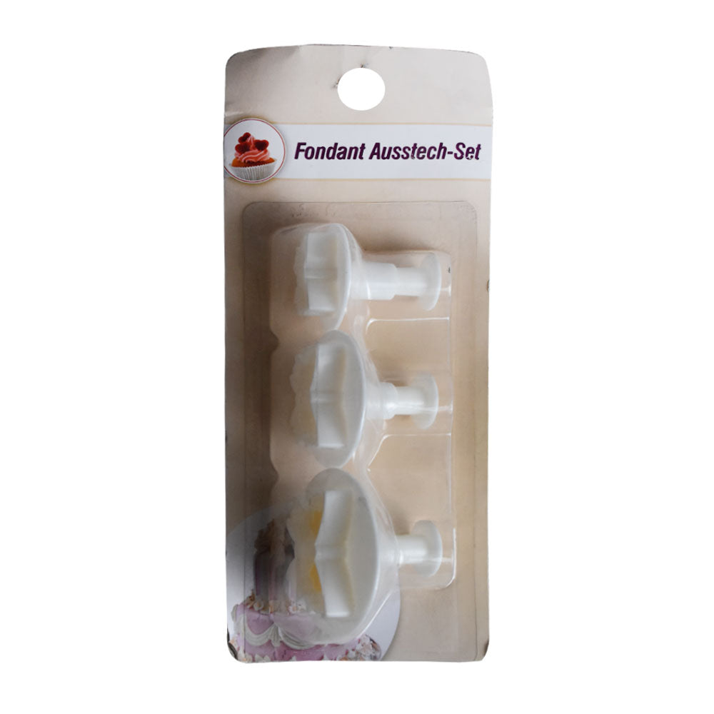 Butterfly Fondant & Cookie Plunger Cutter 3Pcs Set Small