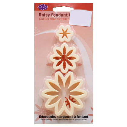 Daisy Flower Fondant Cutter 3Pcs Set Plastic